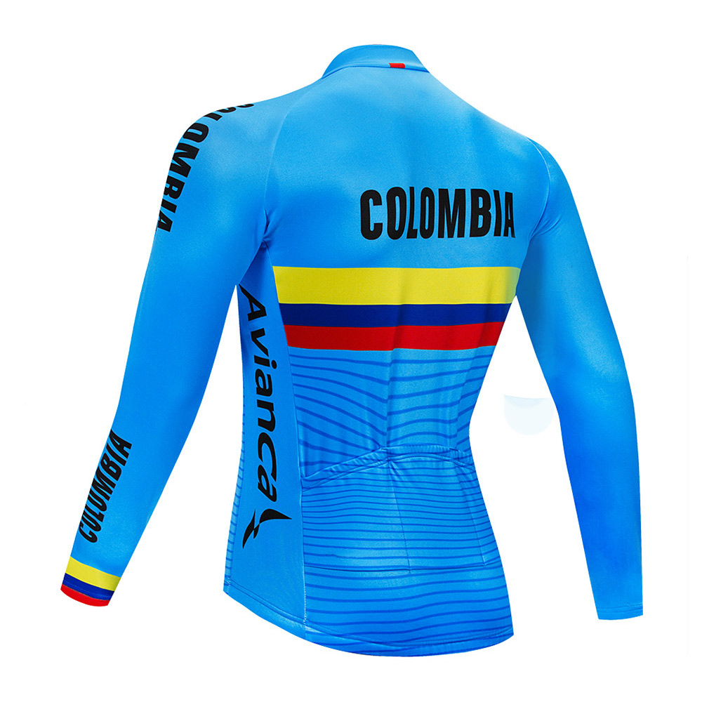 Colombia Cycling Jersey Mtb Shirt Moutain Bike Clothing Tops Bicycle Clothes Mens Quick Dry Long Maillot Ropa Ciclismo Bike Wear