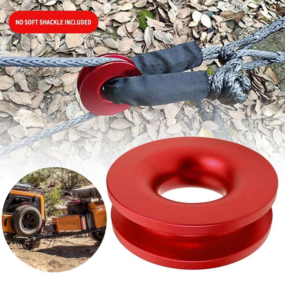 Car Recovery Ring Winch Soft Shackle Recovery Ring Kits Truck ATV Winch Rope Hauls Snatch Soft Shackle Car Accessory