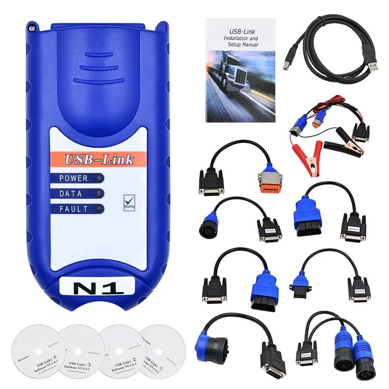 2023 For NE XIQ USB LINK For Truck OBD2 Diagnostic Tool Heavy Duty Error Scanner For Multi Diesel Truck Read Fault