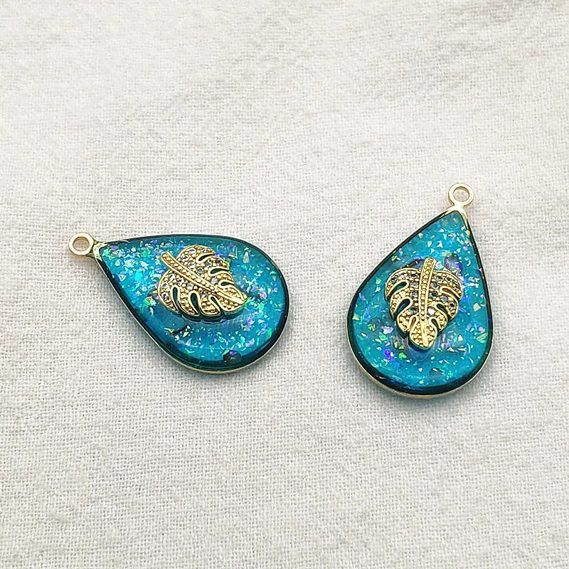 incoming 28x18mm 50pcs cubic zirconia pendant used for handmade jewelry earrings necklace accessories DIY accessories 241108