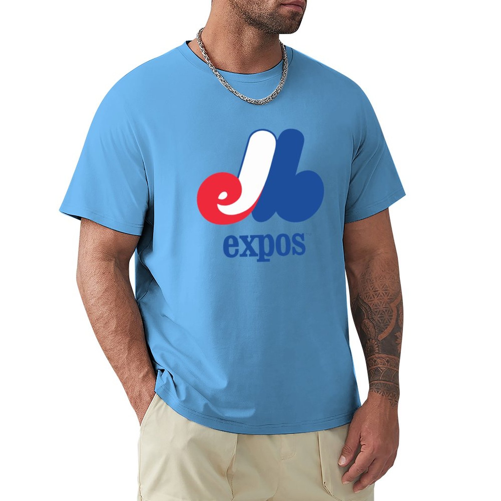 Best Seller - Montreal Expos Logo T-Shirt custom t shirts T-shirt for a boy t shirts for men cotton