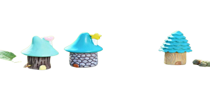 9pcs Cartoon tree house fairy garden miniature figurines resin craft dollhouse bonsai decor terrarium jardin decoracion