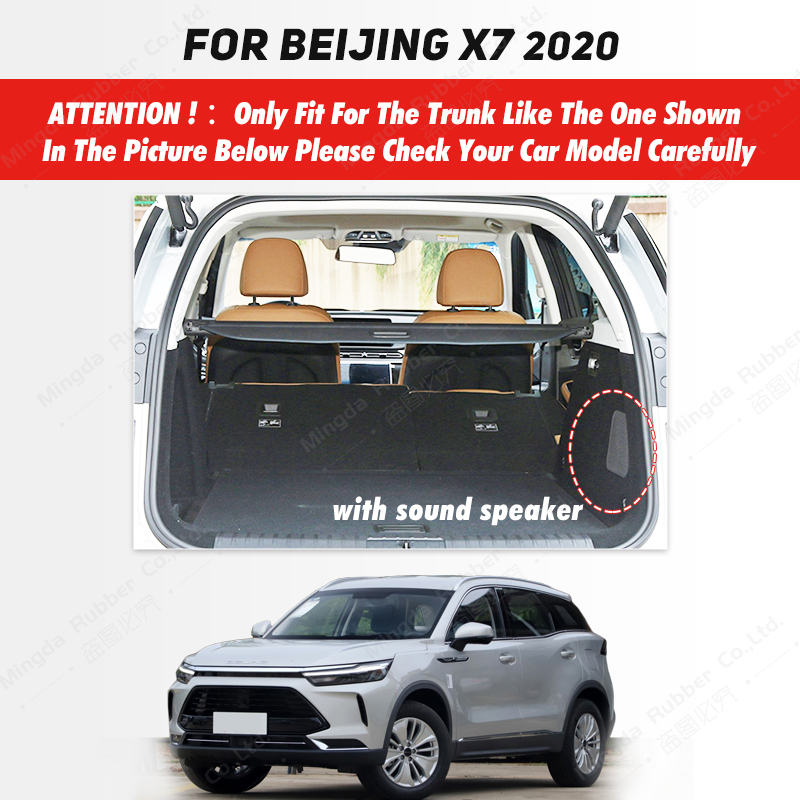 Auto Full Coverage Trunk Mat For BEIJING-X7 2020 Leather Car Boot Cover Pad Cargo Liner Interior Protector Accessories b5356