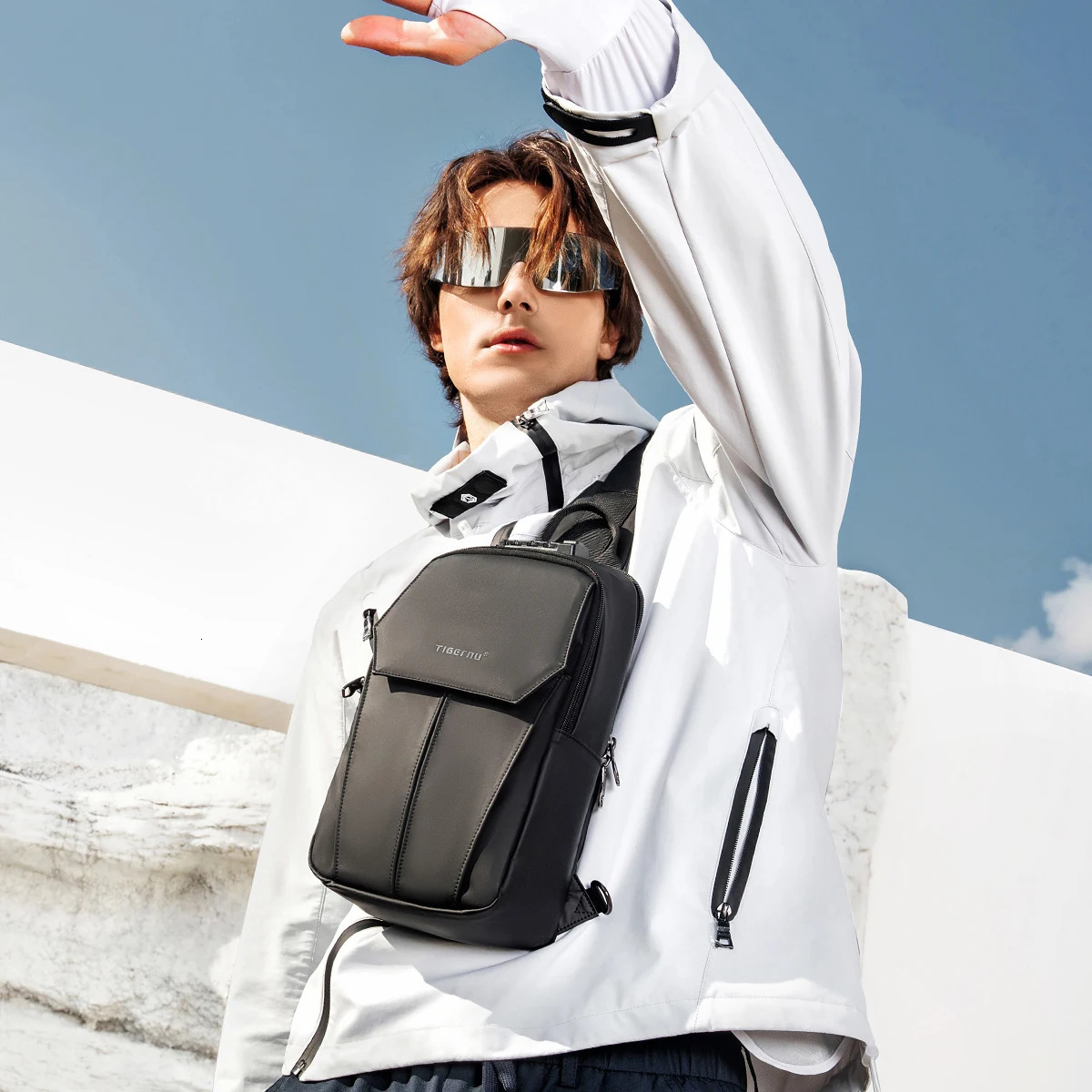 Warranty Men Chest Bag Fashion Shoulder Bags Male Ipad For 97inch TAS Crossbody Waterproof Sling Pack Boys 241029