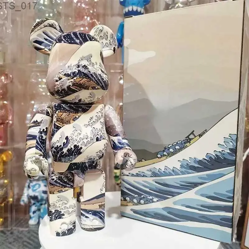 Novelty Items Bearbricks 400% 1000 Cyberpunk Daft Punk Joint Bright Face Violation Collection Decorated Grizzly Bear Statue Mo2403 lpi999