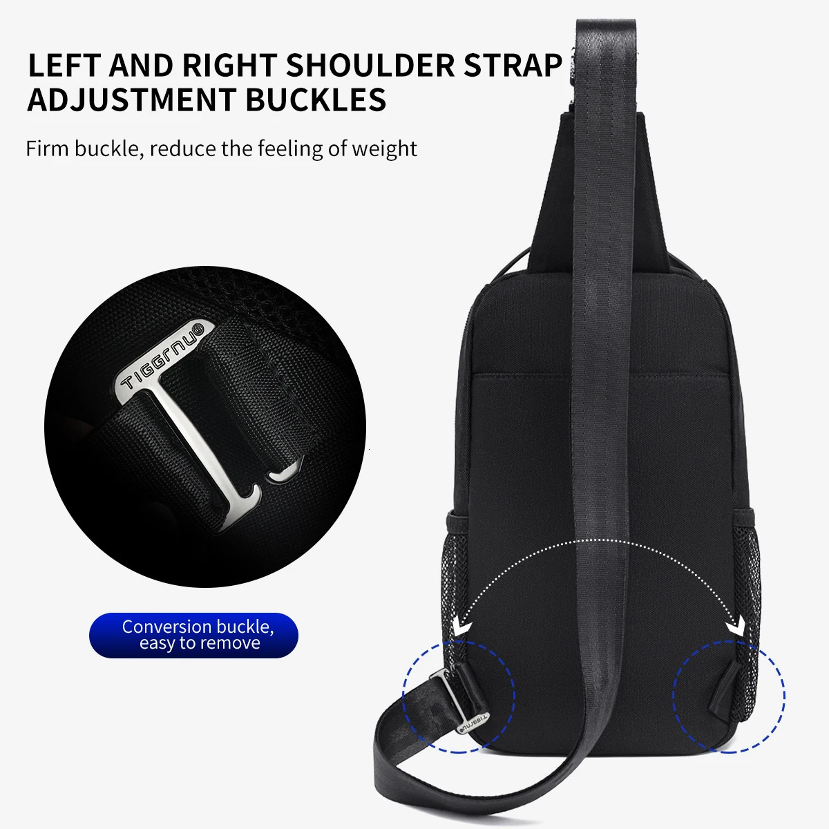 Warranty Chest Bag For Men Light Weight Mini Male Shoulder Waterproof Travel Crossbody Unrestrained Series 241029