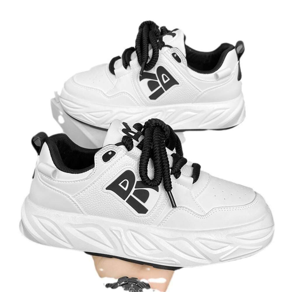 Bread Men's with Thick Soles Winter High Internal Height Board for Teenagers in Spring, Niche and Trendy White Shoes ddmythur