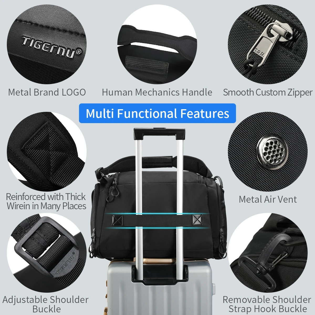 Warranty Travel Bag For Men Women 156inch Laptop 36L College Handbag Waterproof Shoulder Camera Bags 241029