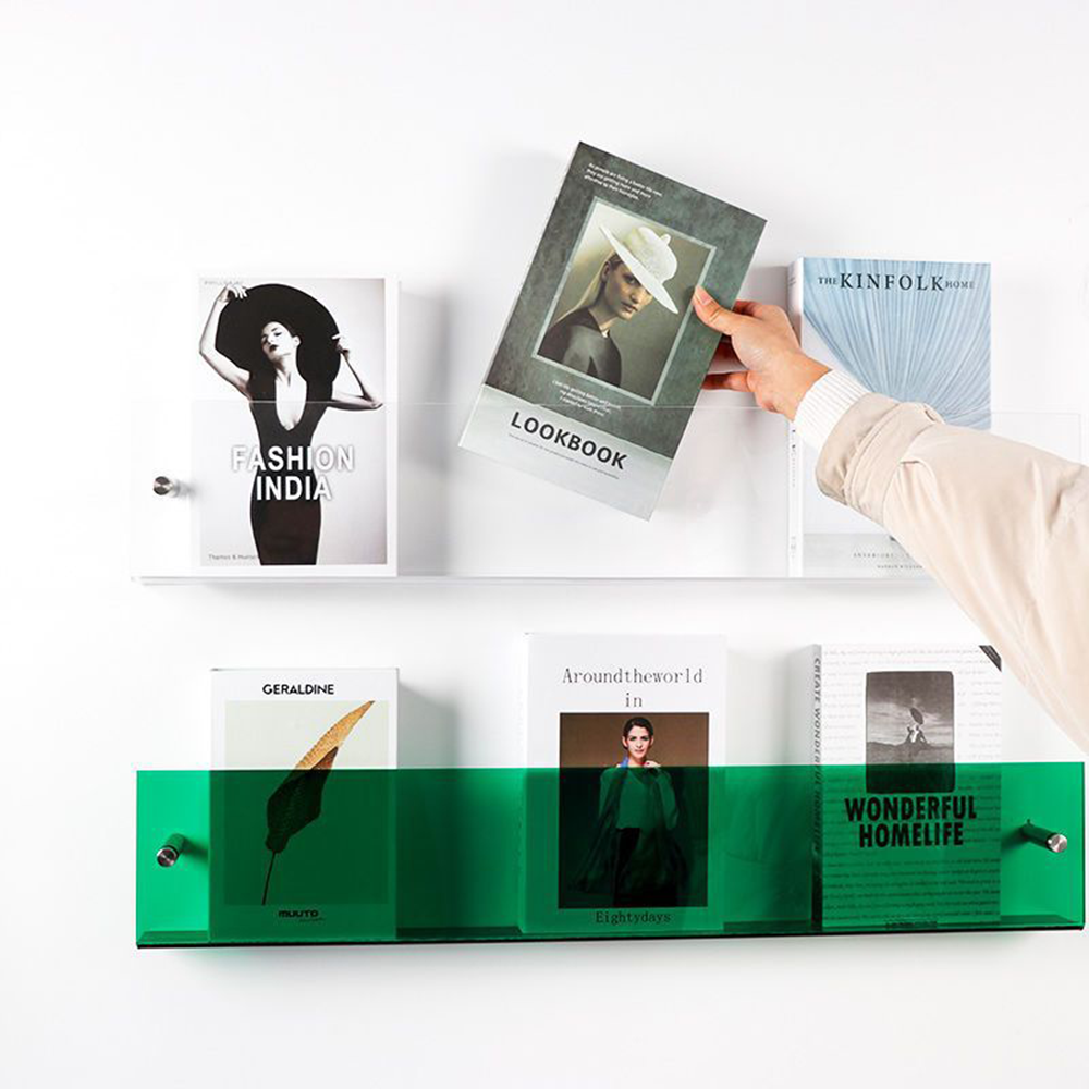 Acrylic Magazine Holder,Book Organizer,Magazine Rack Floor,Kids Book Display Shelves Wall Mounted