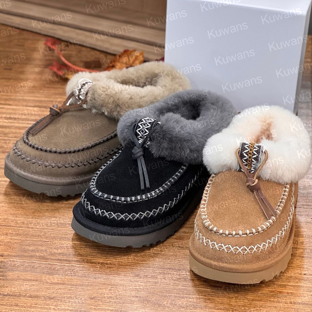 Womens Disquette Alpine Tasman Tazz Classic Mini Boots Platform Slippers Hickory Chestnut Ultra Mini Boot Suede Wool Winter Designer Fur Slides
