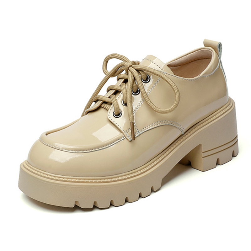 AIYUQI Loafers Women Large Size Genuine Leather Women's High Heels Spring New Fashion British Style Ladies Shoes