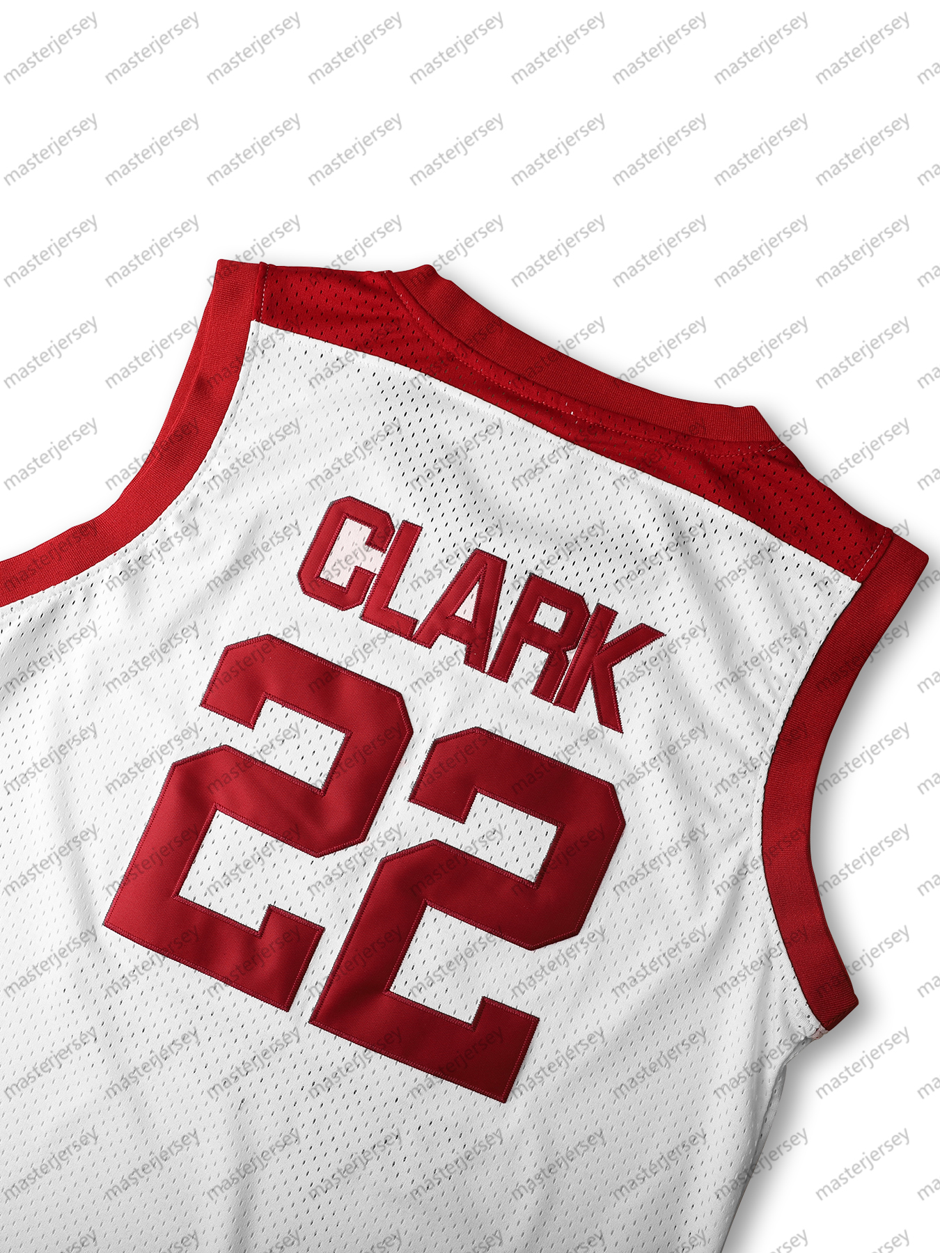 #22 CLARK Men's Basketball Jersey Sweatshirt - Embroidered Movie Mesh Letters & Numbers, Crew Neck Sleeveless Training Vest, Loose Fit Athletic T