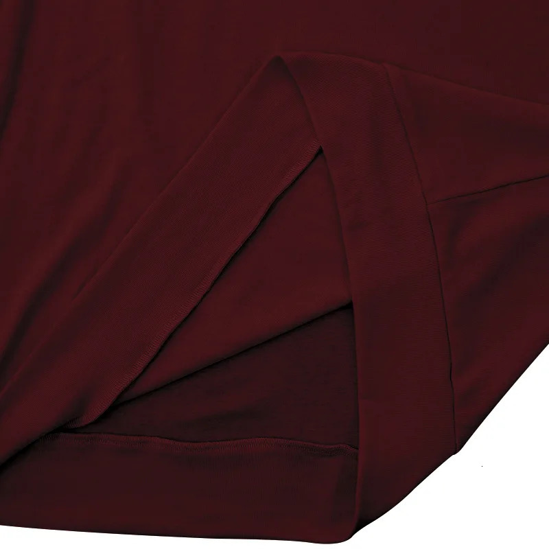 Mens Wine Red Turtleneck Sweater Autumn Winter Cotton Half Casual Solid Color Bottoming Hombre 241111