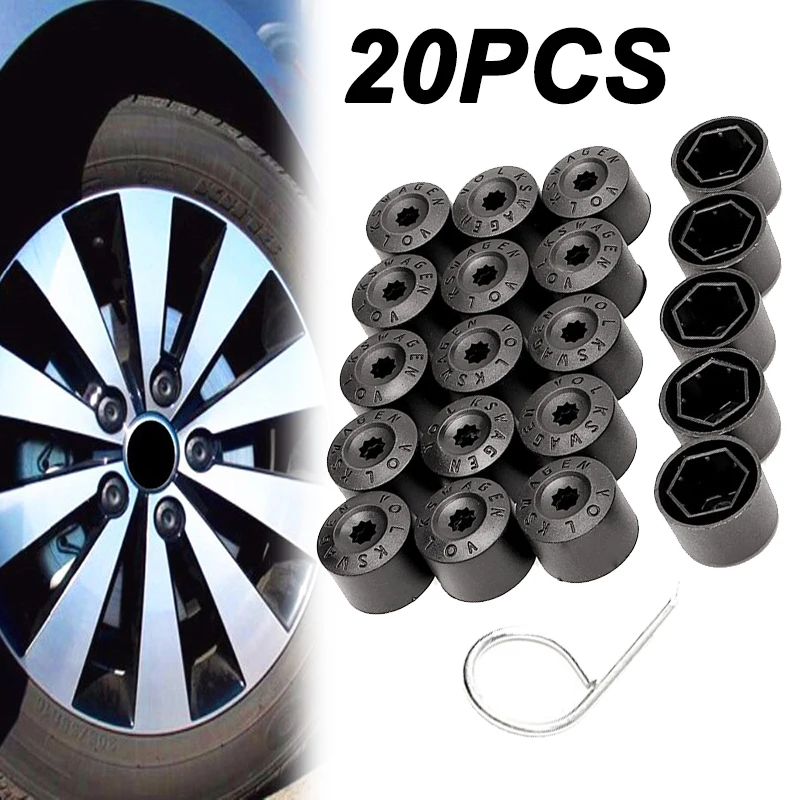 Universal 17mm Car Wheel Hub Covers new Anti-Rust Caps Auto Hub Tire Screw Cap Nut Bolt Dust Proof 2025 Protector Car Accessories 20Pcs