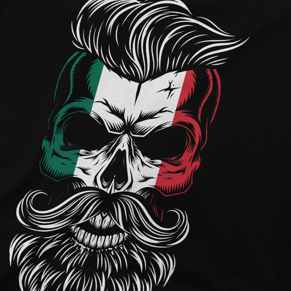 Hipster Mexico Flag Skull Hip Hop TShirt Mexico Skull Leisure T Shirt Summer Stuff For Men Women