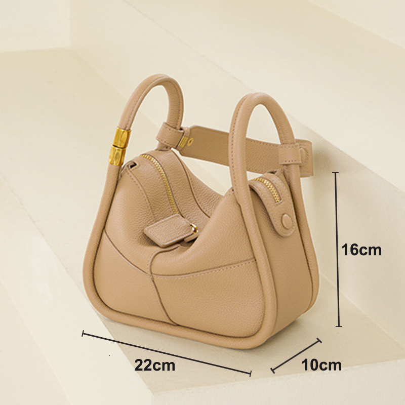 Genuine Leather Women Tote Bag New Cowhide Designer Crossbody Shoulder Bags Fashionable Female Handbags Zipper Bagvoyage