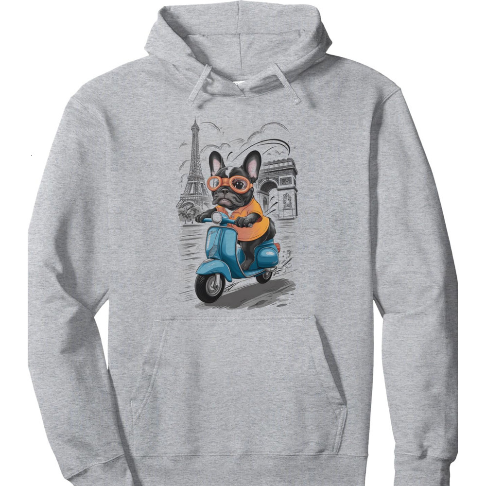 Hoodie for Mens Womens Paris France Eiffel Tower French Bulldog Gift Pullover Hoodie Graphic Hoodies sweatshirt