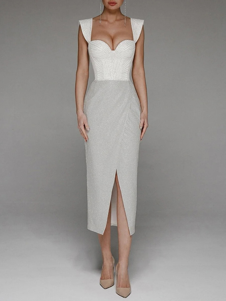 Women Sexy Vneck Evening Party Dresses Sleeveless Suspender Backless Embroidered Hip Banquet Long Vestidos Clothes Traf 240327