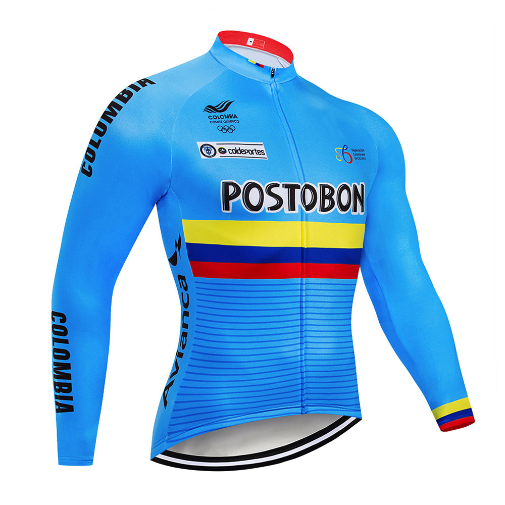 Colombia Cycling Jersey Mtb Shirt Moutain Bike Clothing Tops Bicycle Clothes Mens Quick Dry Long Maillot Ropa Ciclismo Bike Wear
