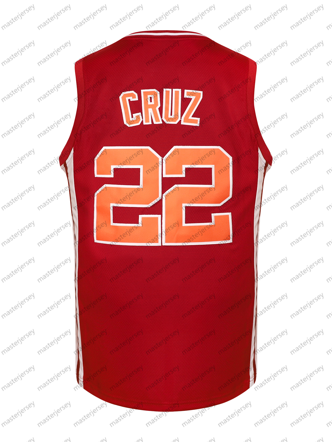 #22 CRUZ RICHMOND Men's Basketball Jersey Sweatshirt - Embroidered Movie Mesh Letters & Numbers, Crew Neck Sleeveless Training Vest, Loose Fit At