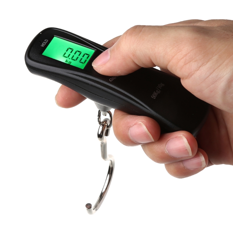 A2UD Fishing Scale Portable Handheld Travel Lage Electronic Scale 50kg/10g Digital LCD Hanging Suitcase Weighting Scale 9cef0