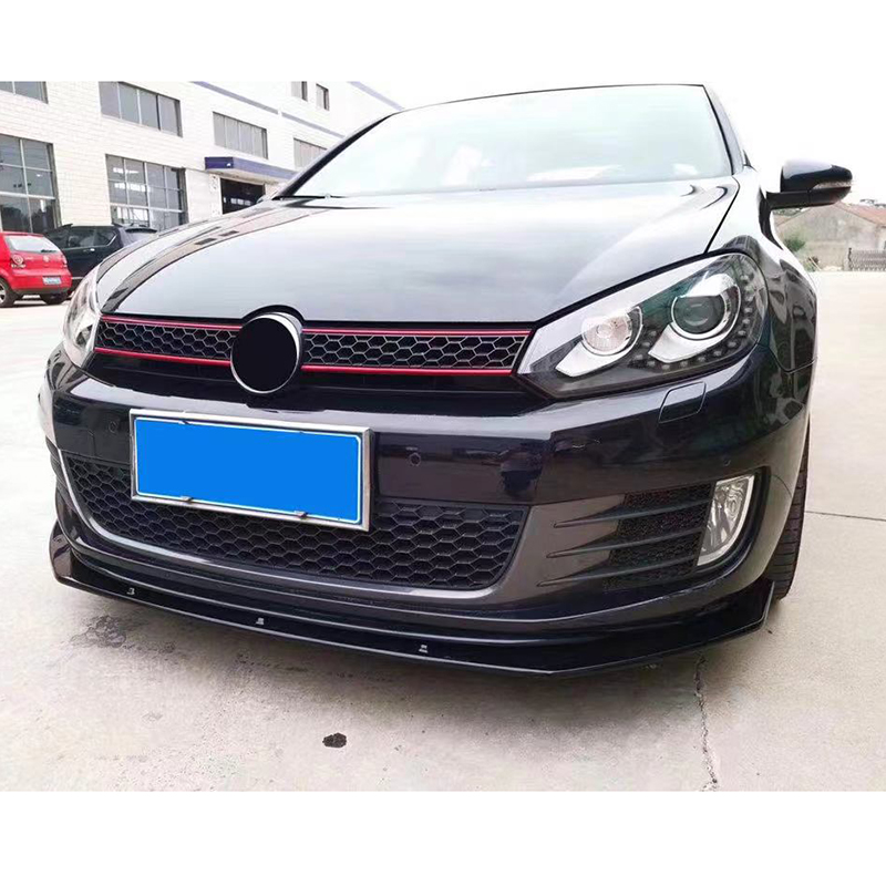 3X 2009-2013 For VW Golf 6 GTI GTD R R20 Car Front Bumper Lip Spoiler Splitter Cover Diffuser By ABS Body Kit