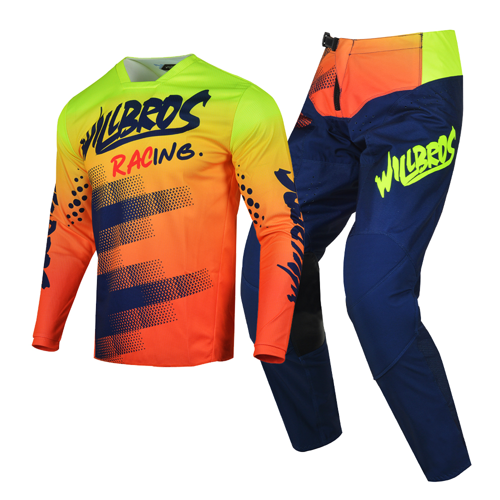Willbros Gear Set MX Motocross Offroad BMX Dirt Bike Jersey and Pants Combo Downhill Cross Country Suit