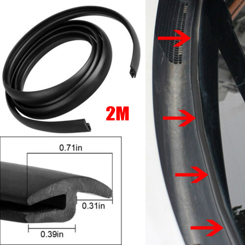 2M Windshield Rubber Seal Front Rear Windshield Sunroof Seal Strips Dustproof Sealing Strip For Auto Car Dashboard Windshield