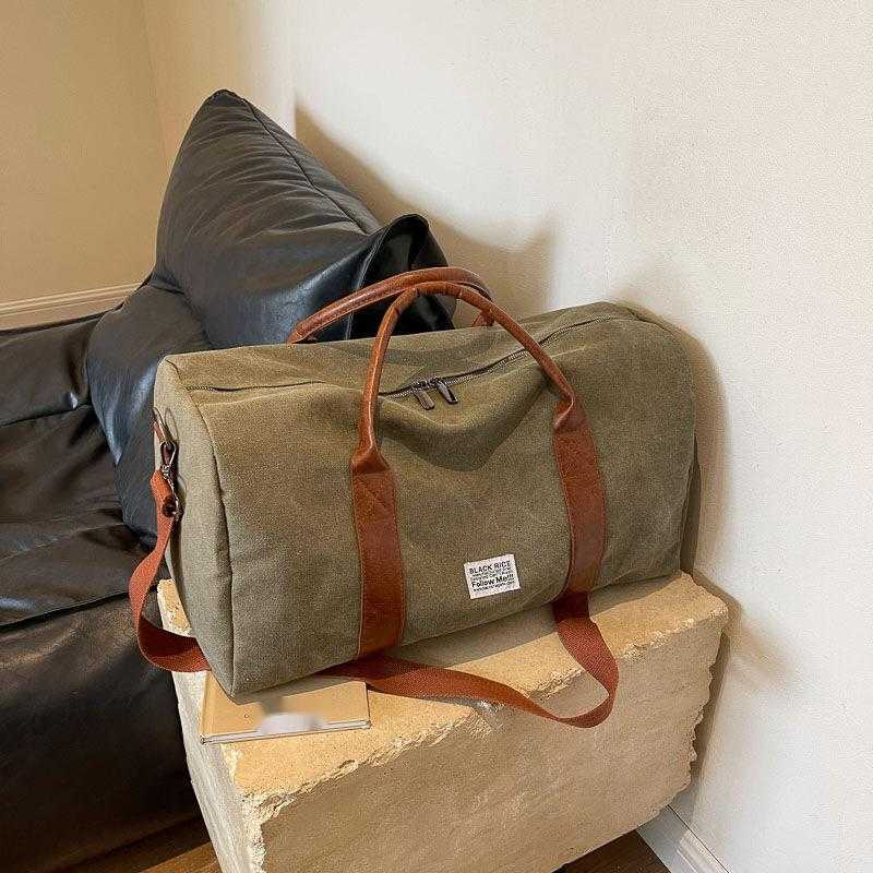 Korean Version of Portable Travel Bag Short Distance Business Trip Yoga Fitness Bag Womens Portable Case Suitcase Canvas Luggage Bag