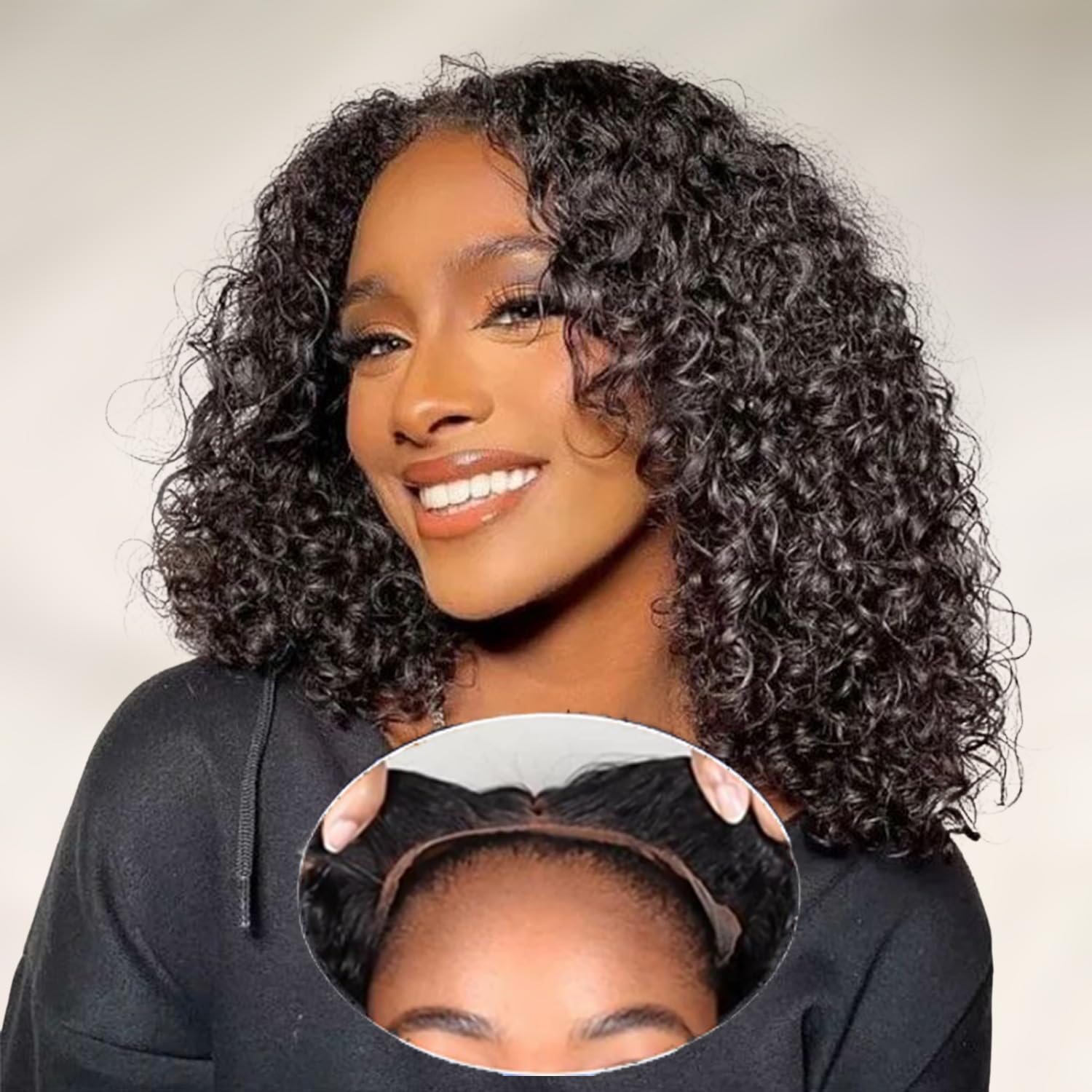 Wear and Go Glueless Wigs Human Hair Pre Plucked Pre Cut Water Wave Bob Wig brazilian Hair Wigs 180% Density 5x5 Hd Lace Closure Wigs full hd Curly Wi