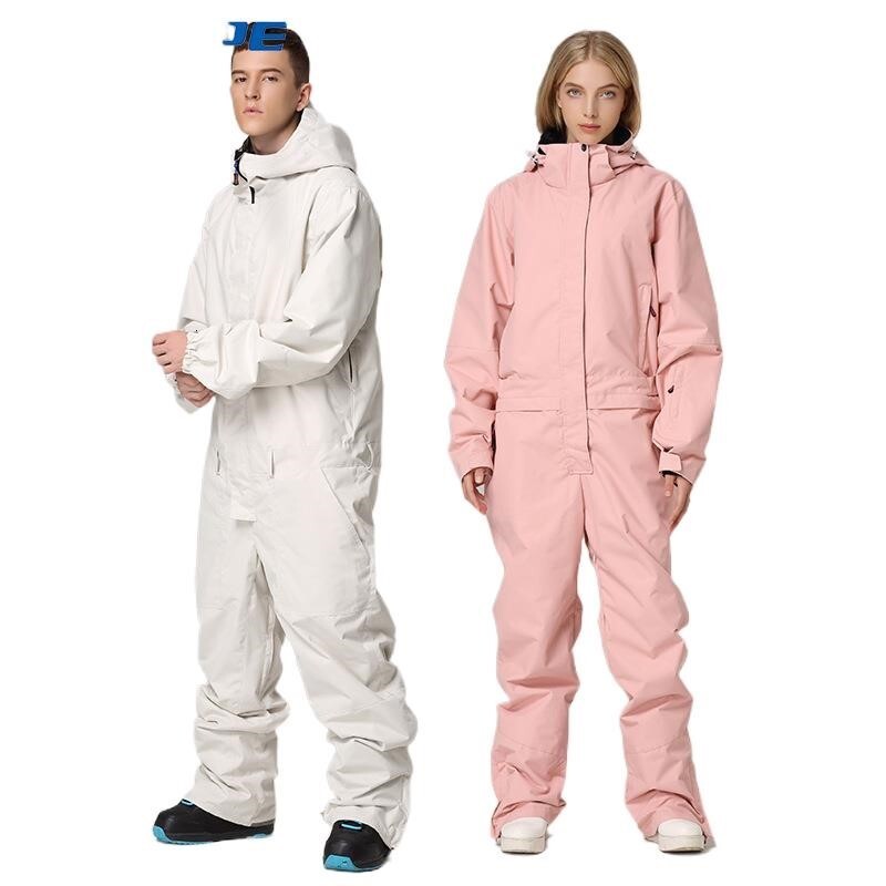 One-Piece Ski Men And Women Suit Waterproof Outdoor Jumpsuit Casual Thick Winter Warm Snowboarding Set
