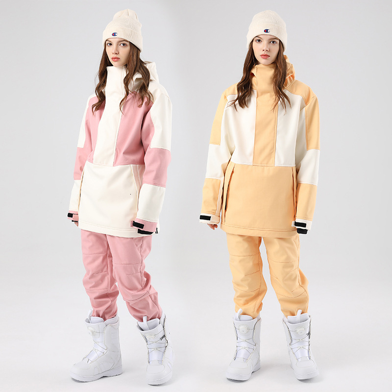 2024 New Winter Suit For Women Outdoor Snowboard Jacket Warm Breathable Men Overalls Waterproof Fleece Pants Ski Sets