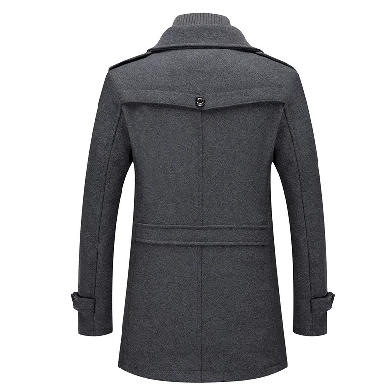Autumn Winter Men Wool Coat Thickening Warm Coat High Quality Wool Coat Male Fashion Casual Overcoat Clothing 241111