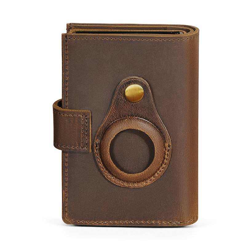 Hot Sale Crazy Horse Leather Travel Cash Card Photo Holder Case Front Pocket Organizer Wallet Mini Slim Purse For Men Male 1684