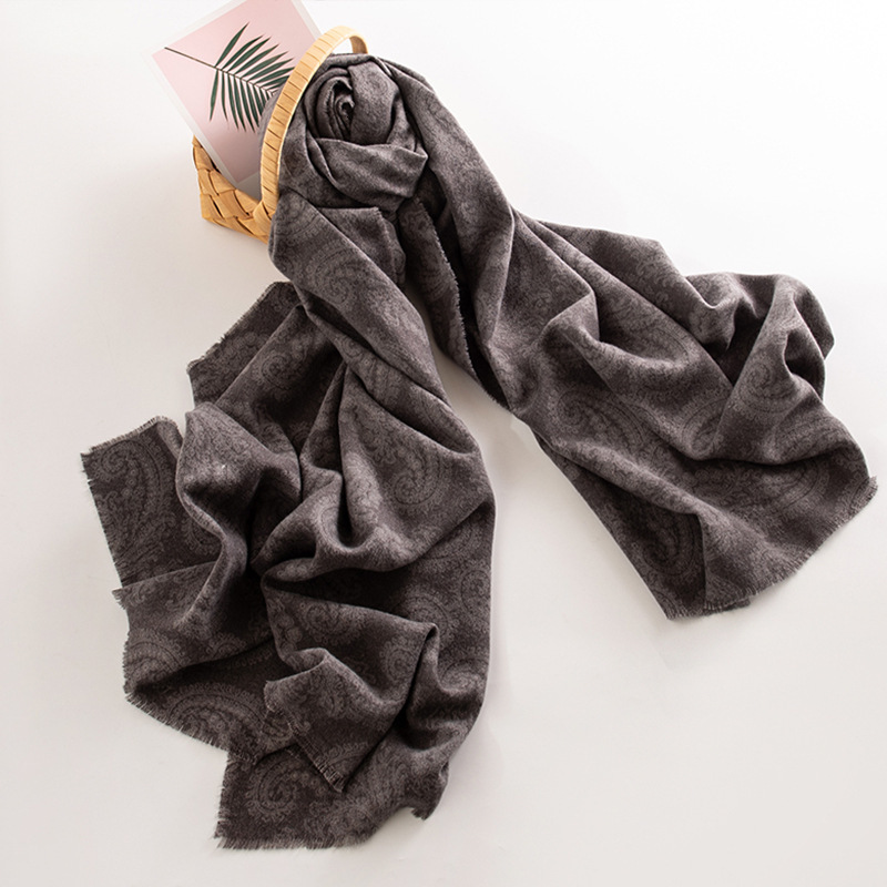 Women's of winter style imitation cashmere scarf, versatile plush and thick warm scarf