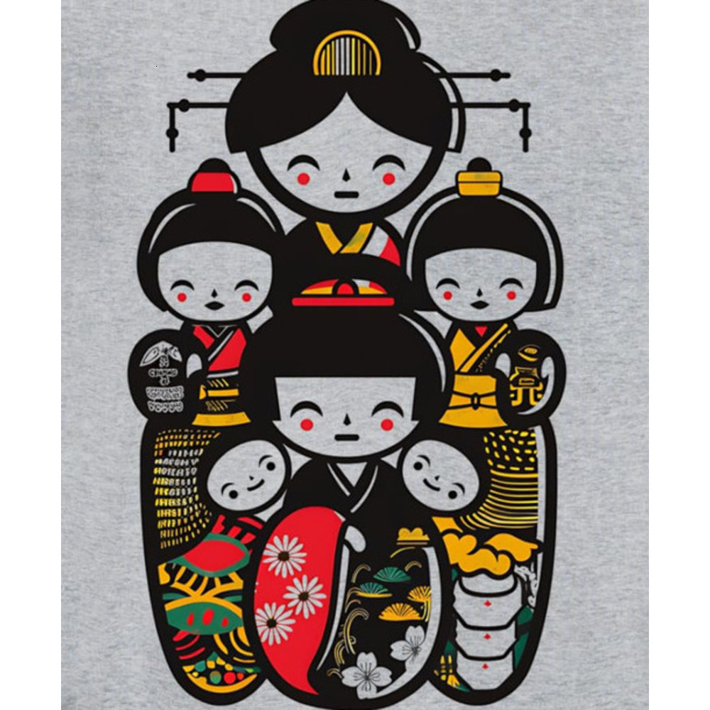 Long Sleeve Shirts for Men sweatshirt Japanese Doll Kawaii Anime Family Matching Group Sweatshirt T shirt Tee Streetwear Casual tops clothes