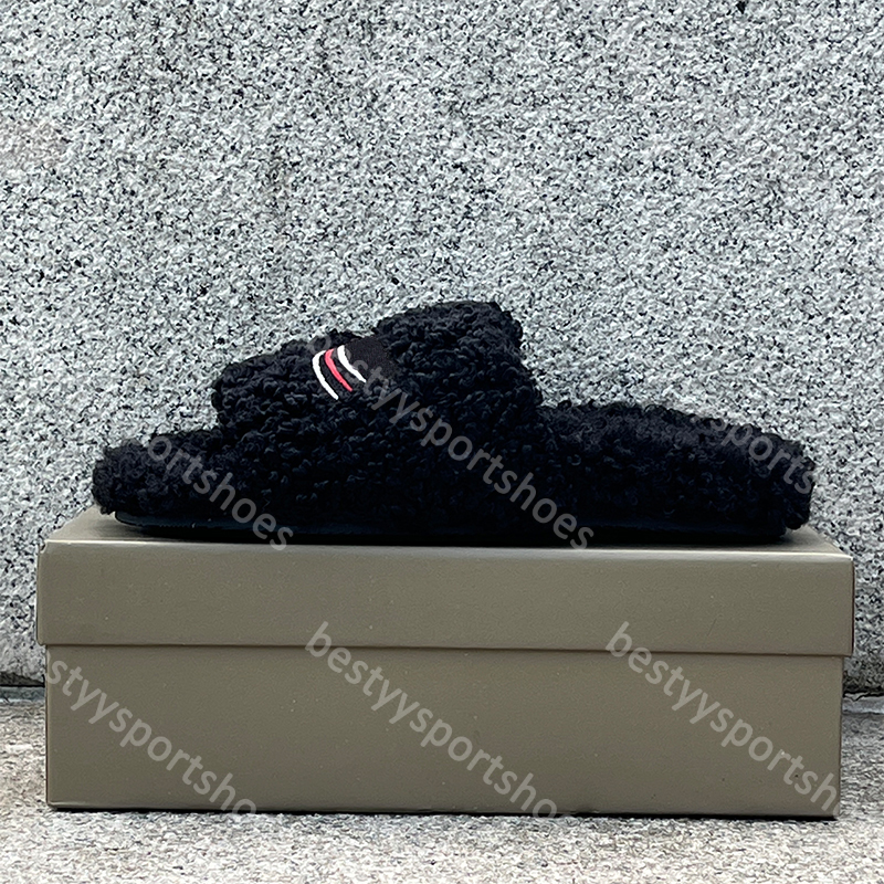 Luxury Slides Paris Designer men women Slippers Ladies Winter Fur Fluffy Furry Warm Letters Sandals Comfortable Fuzzy Girl Flip Flop Slipper 35-42