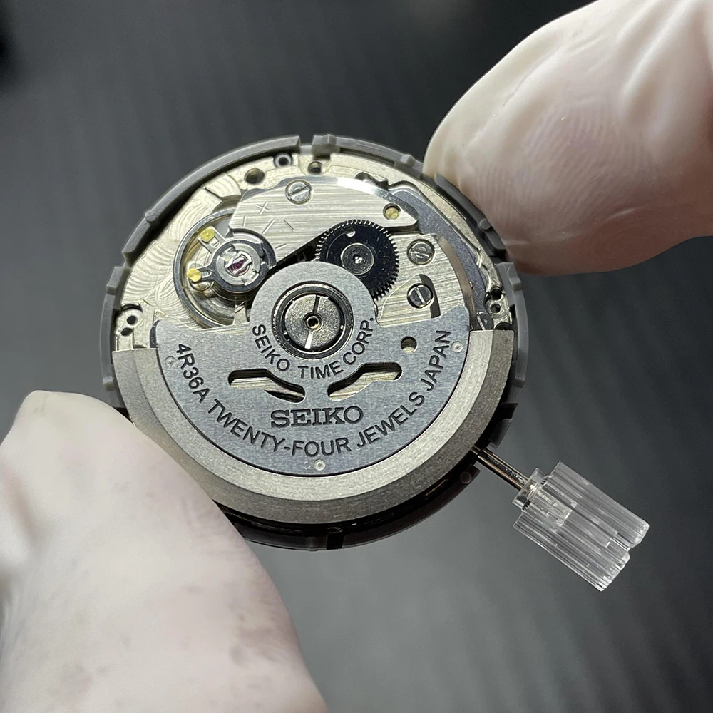 Genuine Japan NH35/4R35B Automatic Mechanical Movement Mod SILVER Patch/Sticker Modified Rotor 24 Jewels NH35A NH36A White 3.0