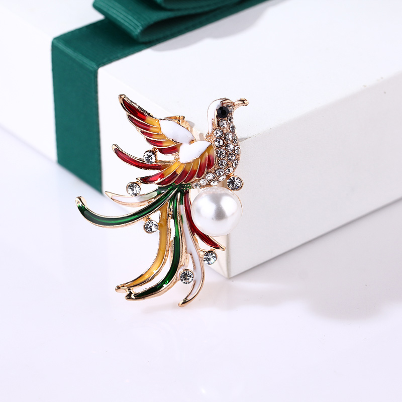 Women Bird Phoenix Owl Swallow Woodpecker Enamel Bird Brooches Women Alloy Brown Grey Bird Animal Party Casual Brooch Pins Gifts