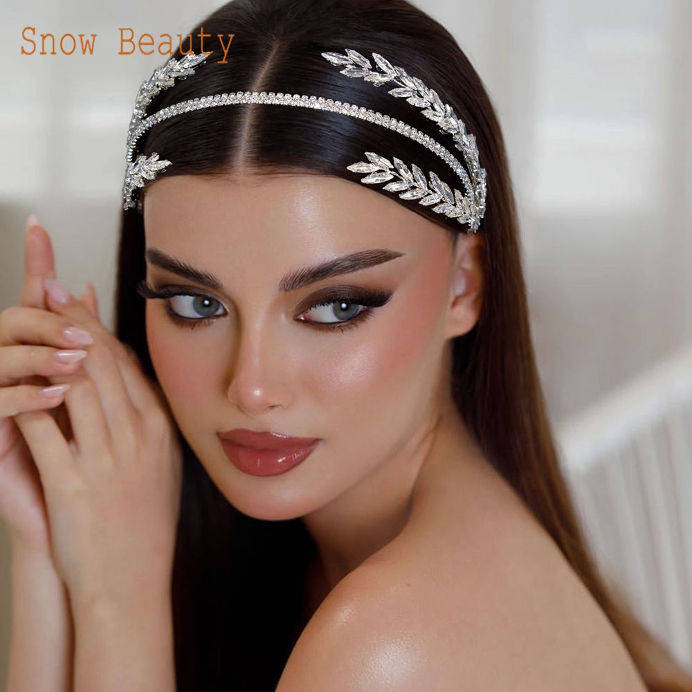 DZ030 Bridal Hair Accessories Wedding Head Jewelry Bride Headpiece Hair Jewellery for Women Tiara Baroque Headband Head Piece