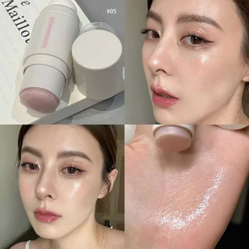 Double-ended Blush Stick Soft Face Brightening Highlight Blusher Stick Peach Pink Water Light Cheek Tint Korean Makeup CosmeticsXJ241111