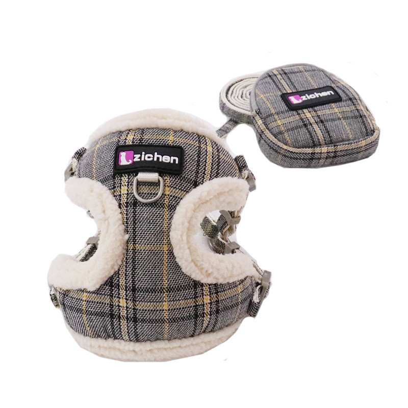 Dog Collar Designer Dog Harness Leash Set - Soft Mesh Pet Vest Harness, No Pull Adjustable Design Small To Medium dog leash Dogs And Cats, Lightweight