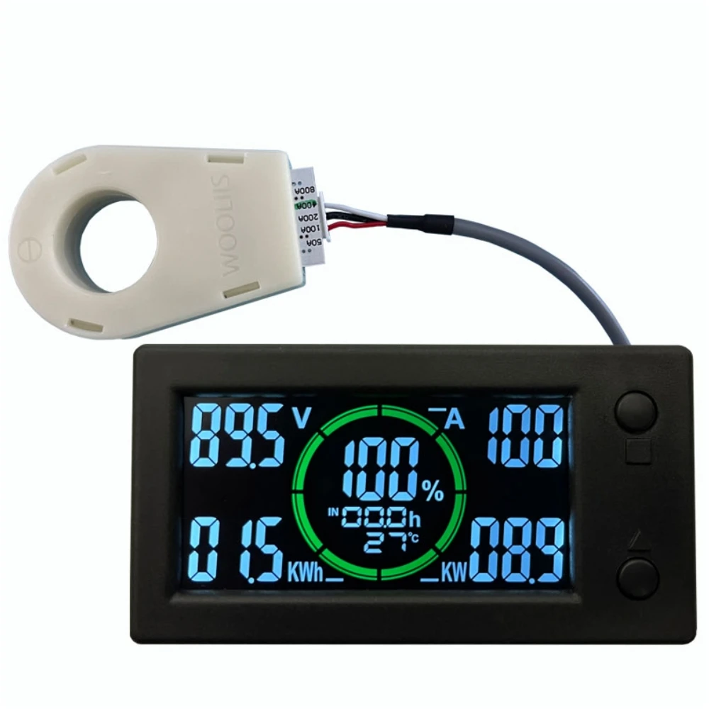 Bluetooth APP DC 0~300v 400A Battery Monitor Hall Coulomb Tester Digital Voltmeter Ammeter Capacity Power AH Voltage Meter