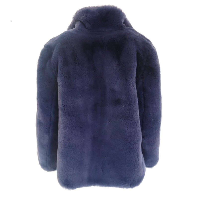 shanshi fur coat women Women's patchwork long sleeved short synthetic rabbit fur coat