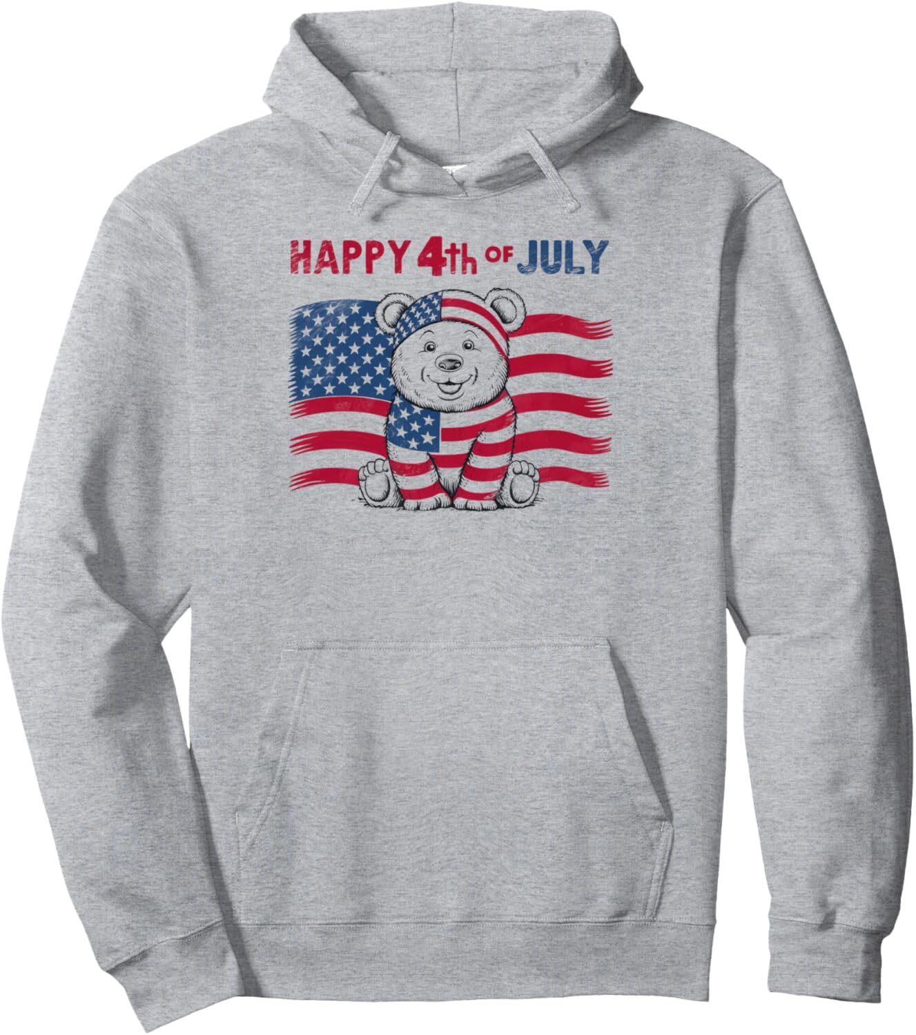 Hoodie for Mens Womens 4th of July American Flag Bear USA Patriotic Family Pullover Hoodie Graphic Hoodies sweatshirt nice