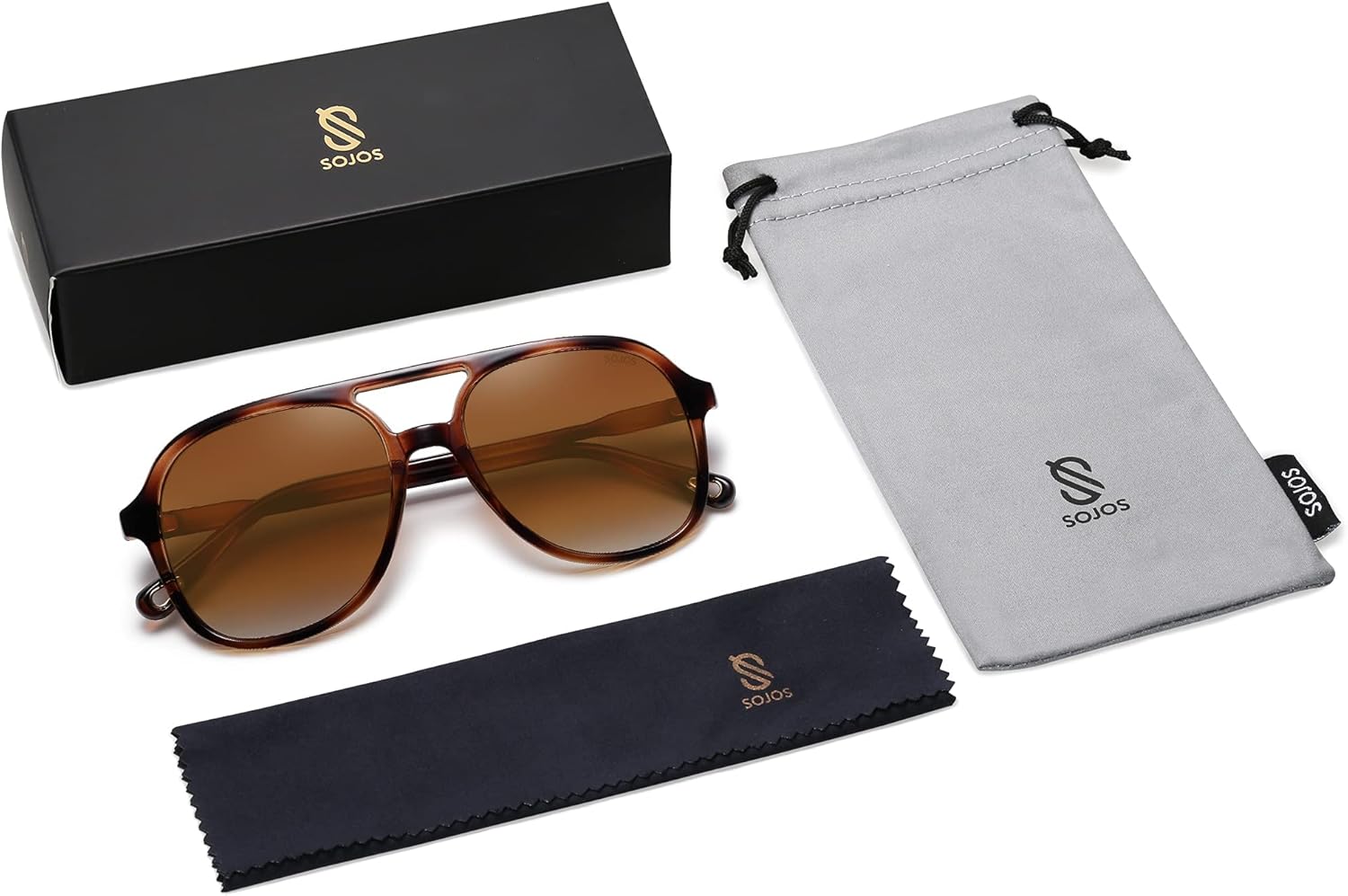 Retro Polarized Aviator Sunglasses for Women Men Classic 70s Vintage Trendy Square Aviators