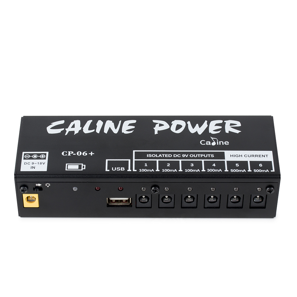 Caline CP-06+ Guitar Pedal Power 6 Independent Outputs Supply Anti-Interference Noise Guitar Effect Pedal Power Supply