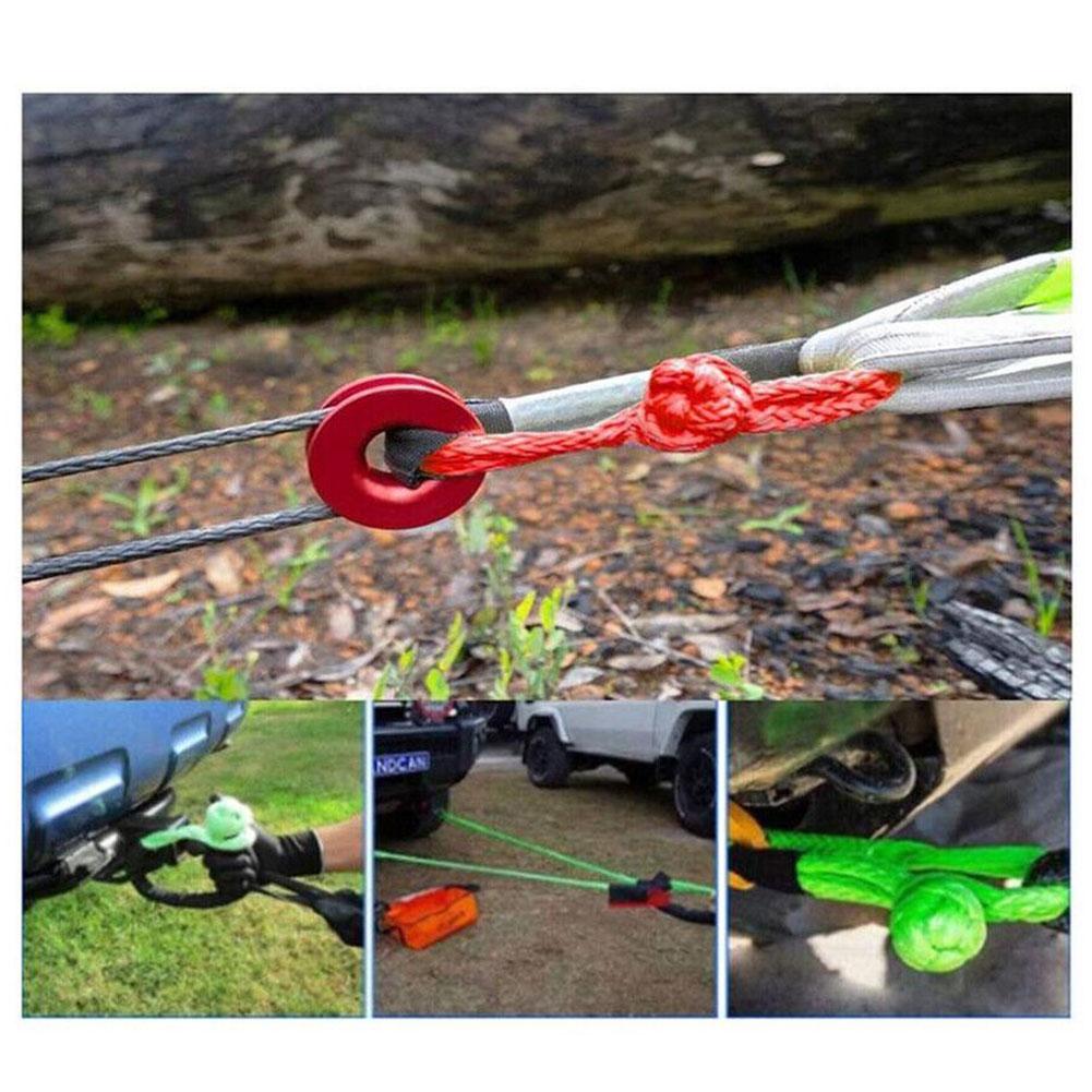Car Recovery Ring Winch Soft Shackle Recovery Ring Kits Truck ATV Winch Rope Hauls Snatch Soft Shackle Car Accessory