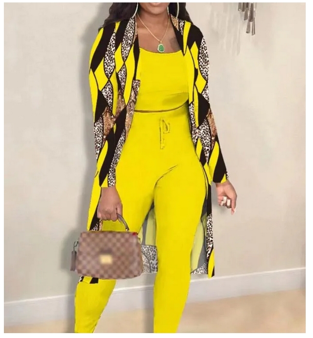 Luxury Womens Tracksuits Geometric Printed Three Piece Set Sports Vest Windbreaker Jacket Sweatpants Jogging Suit Stretchy Designer Sets Women Clothes