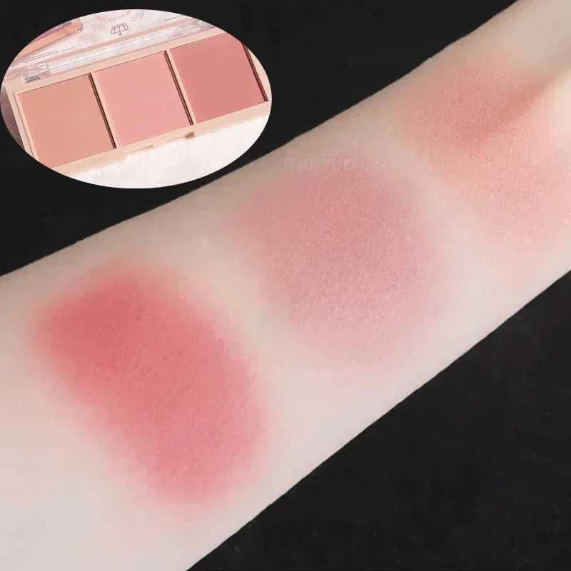 3 Colors/set Blush Plate Peach Pallete Ace Mineral Pigment Cheek Blusher Powder Makeup Professional Contour Shadow Pink BlushXJ241111